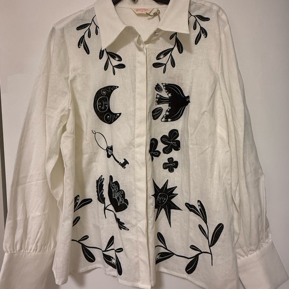 Gorman Lost and Found White button up shirt - Picture 3 of 8